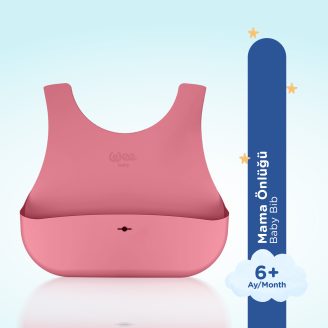 466-Katı Silikon Mama Önlüğü Pembe-2