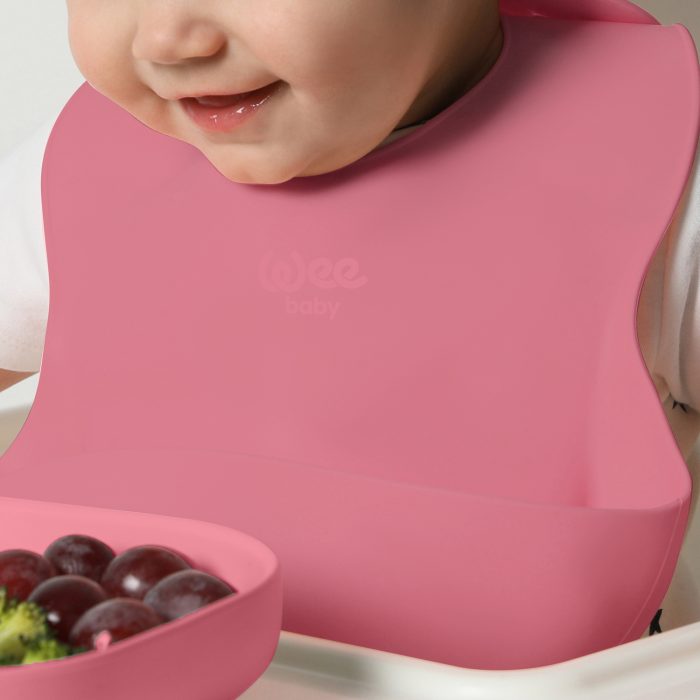 466-Katı Silikon Mama Önlüğü Pembe-5 466-Katı Silikon Mama Önlüğü Pembe-5